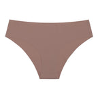 Tanga taille haute sans couture - Brun épicé