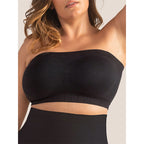 Fixed cup large-sized bra, comfortable without loops, body-shaping silicone anti-slip strips, detachable shoulder straps for chest oothing