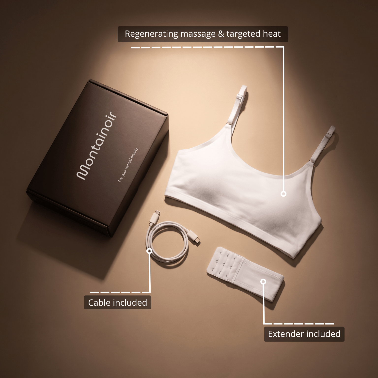 Montainoir™ Massaging & Shaping Bra – White