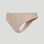 Seamless High-Waisted Thong – Nude Beige (No Camel Toe)