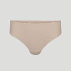 Seamless High-Waisted Thong – Nude Beige (No Camel Toe)