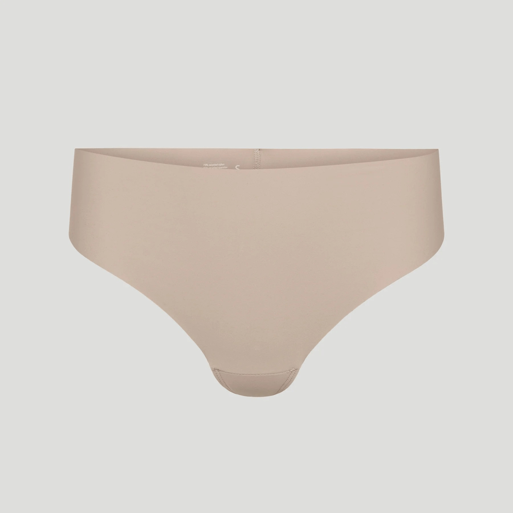 Seamless High-Waisted Thong – Nude Beige (No Camel Toe)
