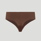 Seamless High-Waisted Thong – Spiced Brown (No Camel Toe)