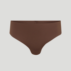 Seamless High-Waisted Thong – Spiced Brown (No Camel Toe)