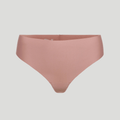 Seamless High-Waisted Thong – Powder Pink (No Camel Toe)