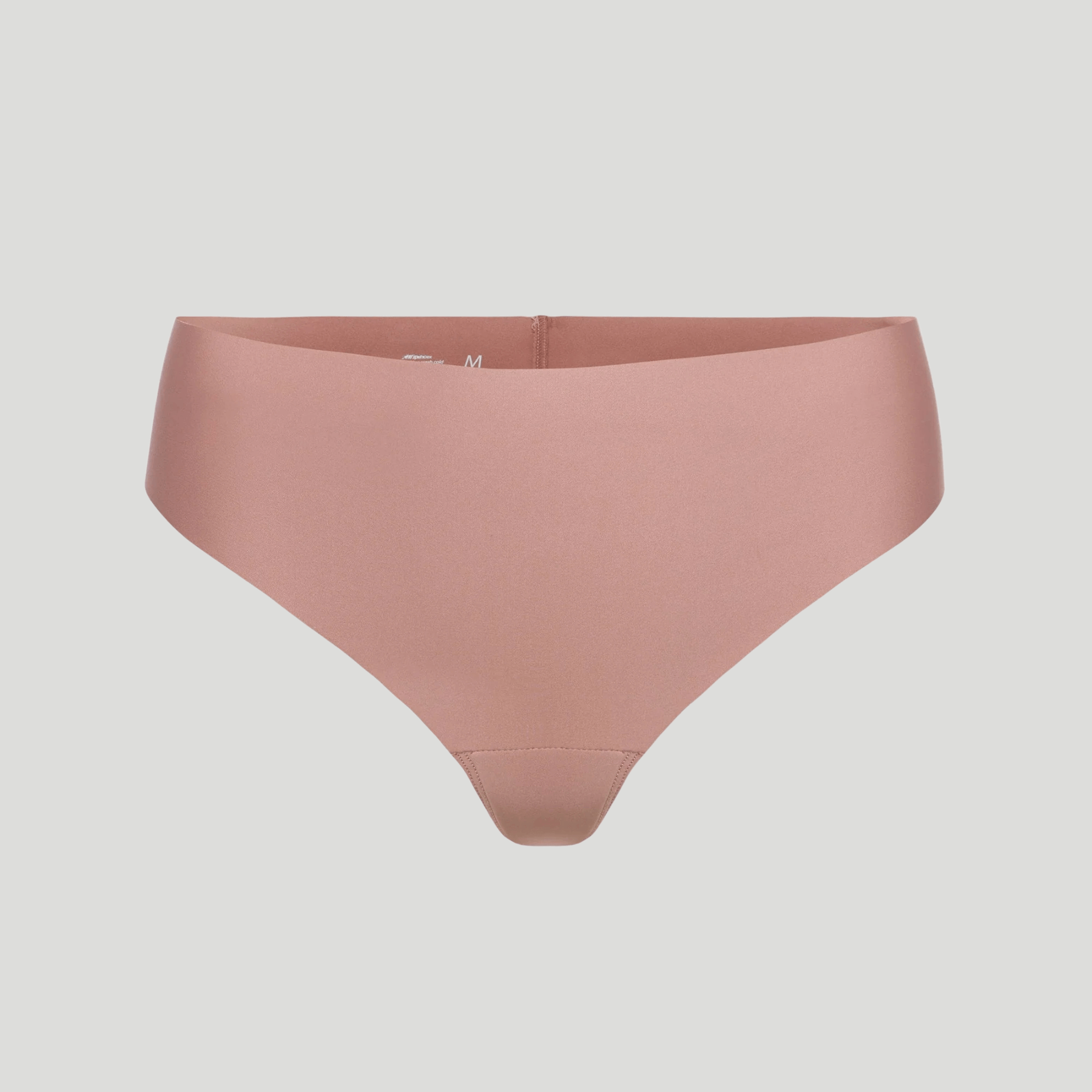 Seamless High-Waisted Thong – Powder Pink (No Camel Toe)