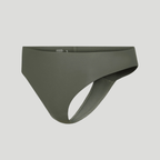 Seamless High-Waisted Thong – Forest Green (No Camel Toe)