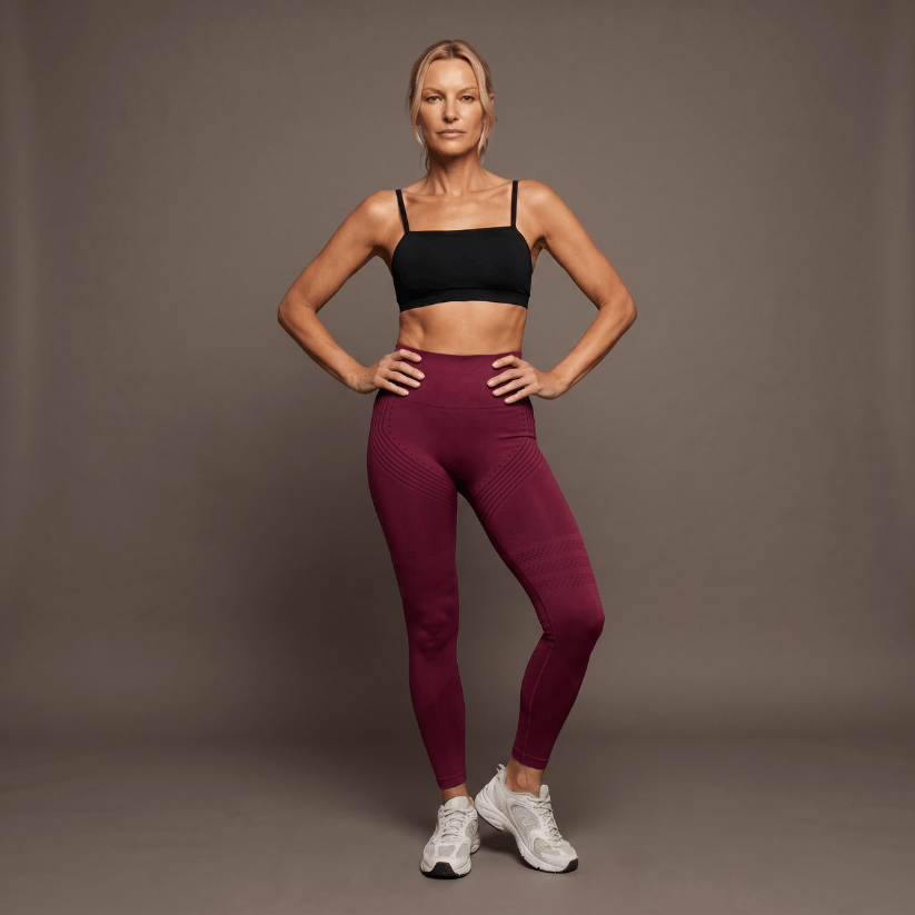 Anti-Cellulite Leggings – Burgundy