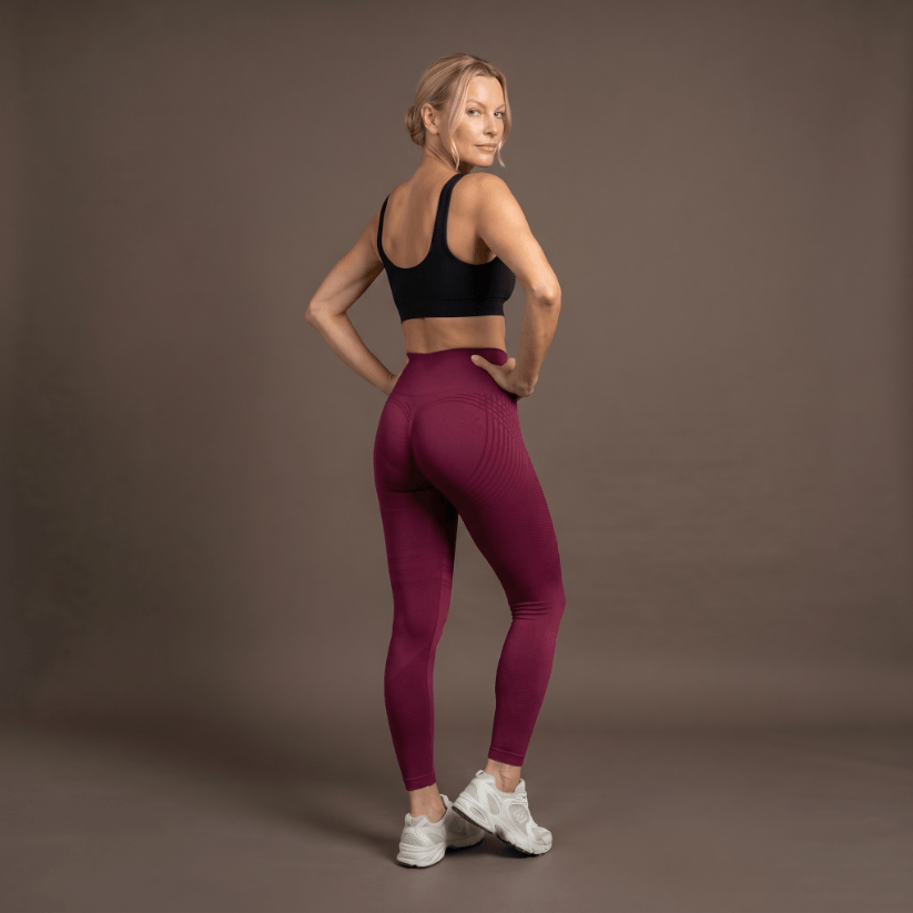 Anti-Cellulite Leggings – Burgundy