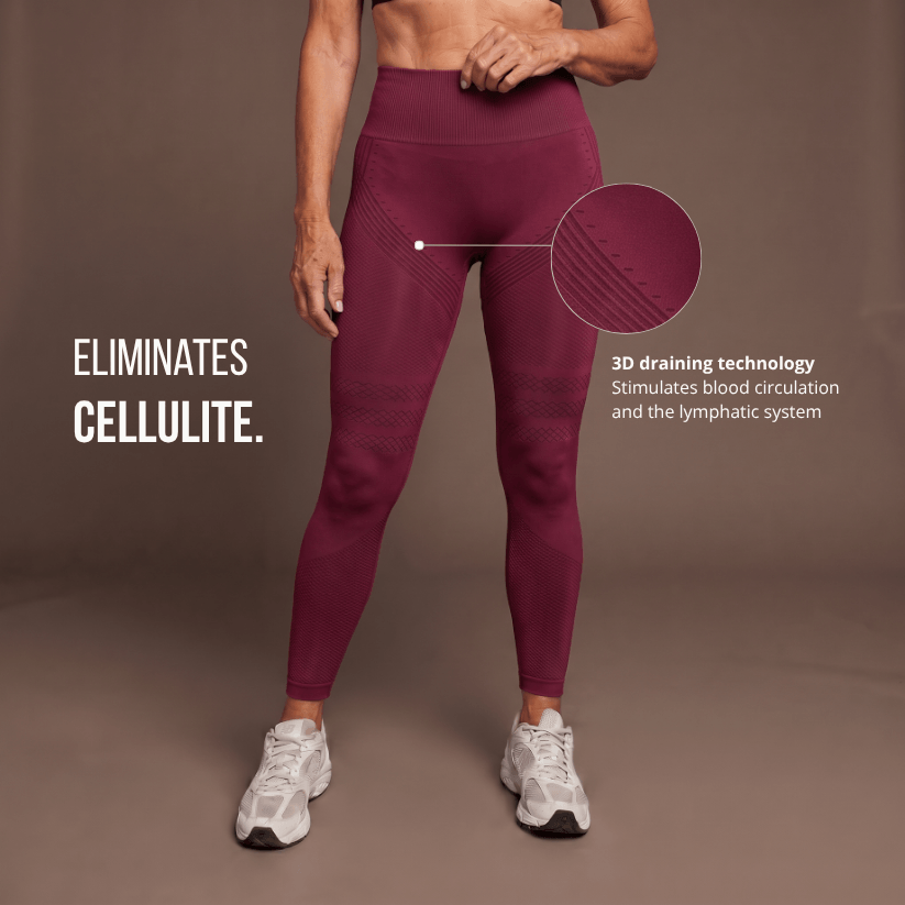 Anti-Cellulite Leggings – Burgundy