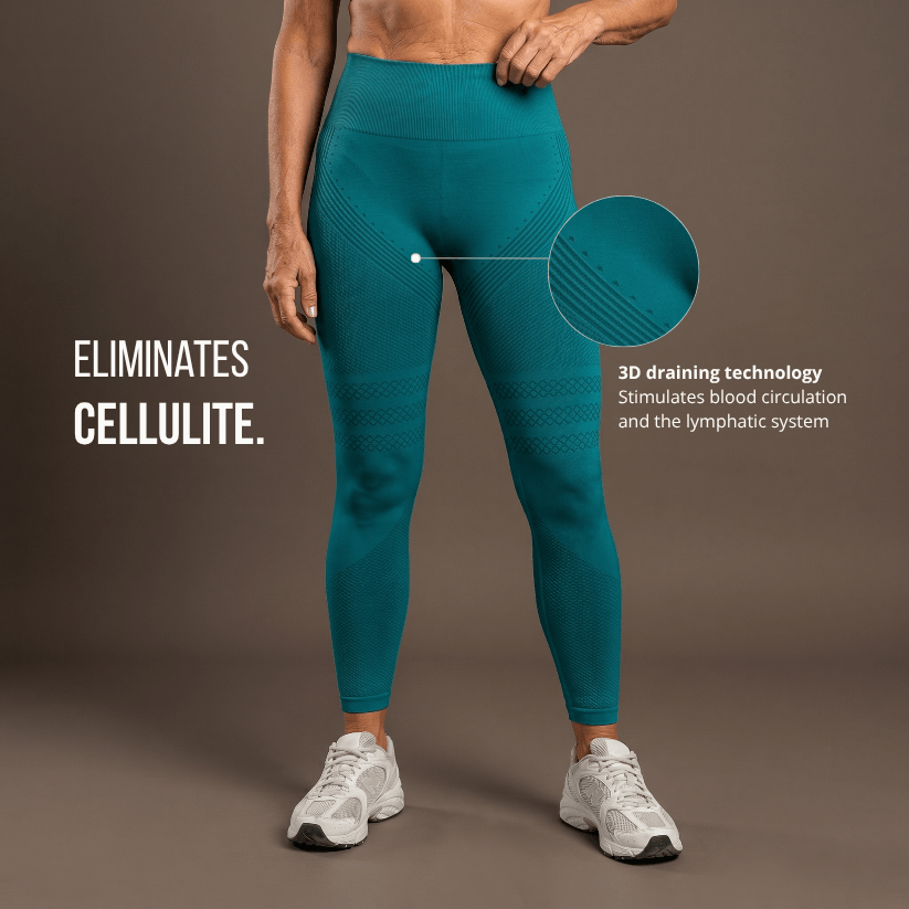 Anti-Cellulite Leggings – Peacock Green